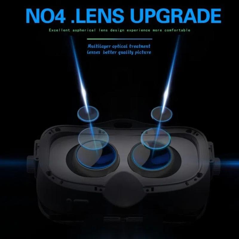 Очки виртуальной реальности VR, 3D VR-устройство с креплением на голову, Умные очки-шлем, Иммерсивный мобильный видеоопыт