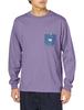 Ли Деним Карман Лонгслив Фиолетовая Футболка,