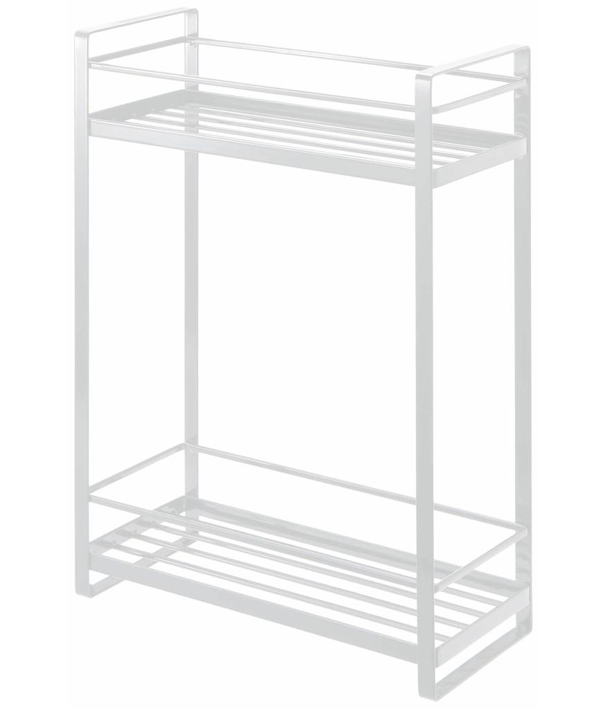 Yamazaki Jitsugyo (Yamazaki) Dispenser Stand 2 Tiers White Approx. W28 X D12.5 X H38cm MIST Bathroom Rack 2232