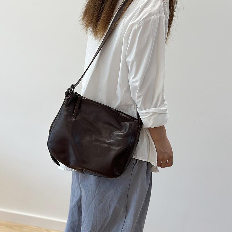 Johnature Простые женские сумки через плечо из натуральной кожи, мягкая коровья кожа, однотонные, универсальные сумки кроссбоди