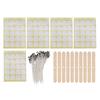 DIY 100Pcs Candle Making Kit 15cm Candle Wicks100Pcs Double Sided Wicks Stickers10Pcs Wood Wicks