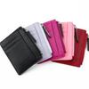 Ladies Simple Zipper Small Wallet Mini Coin Purse PU Leather Card Holder