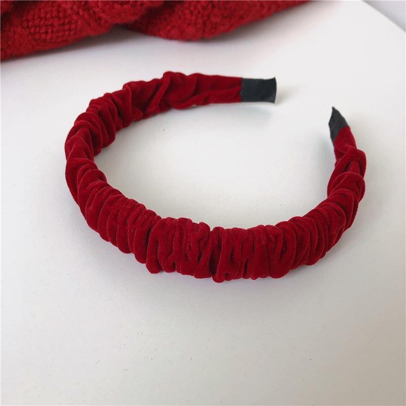 New 2022 High-End Retro Red Headband for Women - Perfect for Autumn, Winter & Holidays