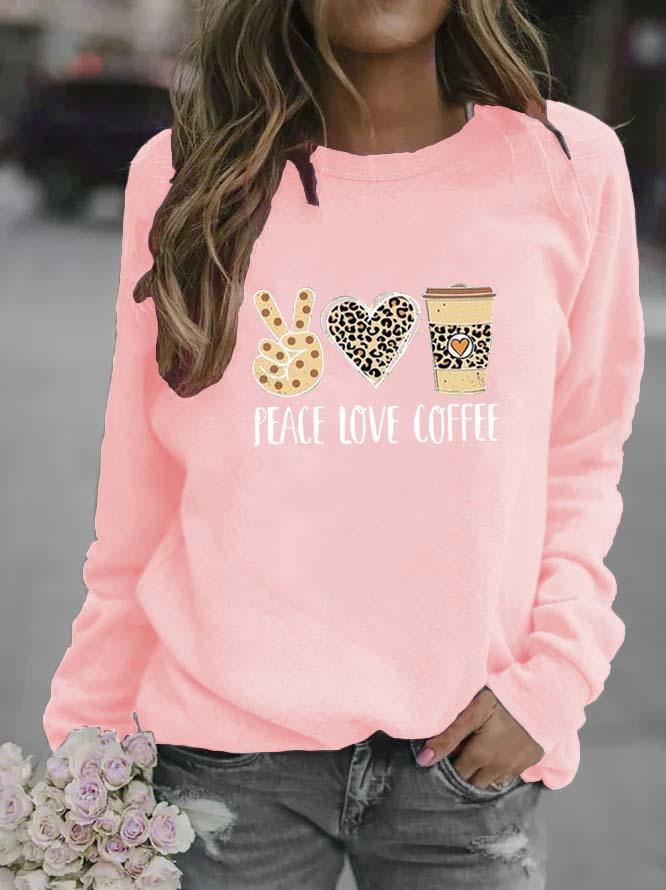 Printed Pattern Women's Round Neck Sweatshirt