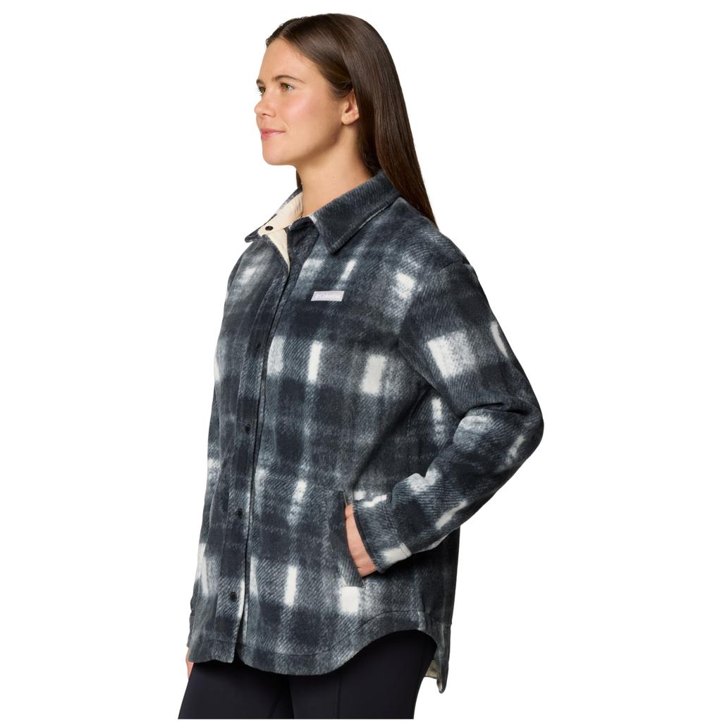 Columbia Benton Springs Fleece Shirt Jacket II, Womens Grey Jacket