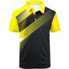 Men's Golf Short Sleeve Sports Moisture Wicking Performance Printed Golf Polo Shirt Men's Collar Casual