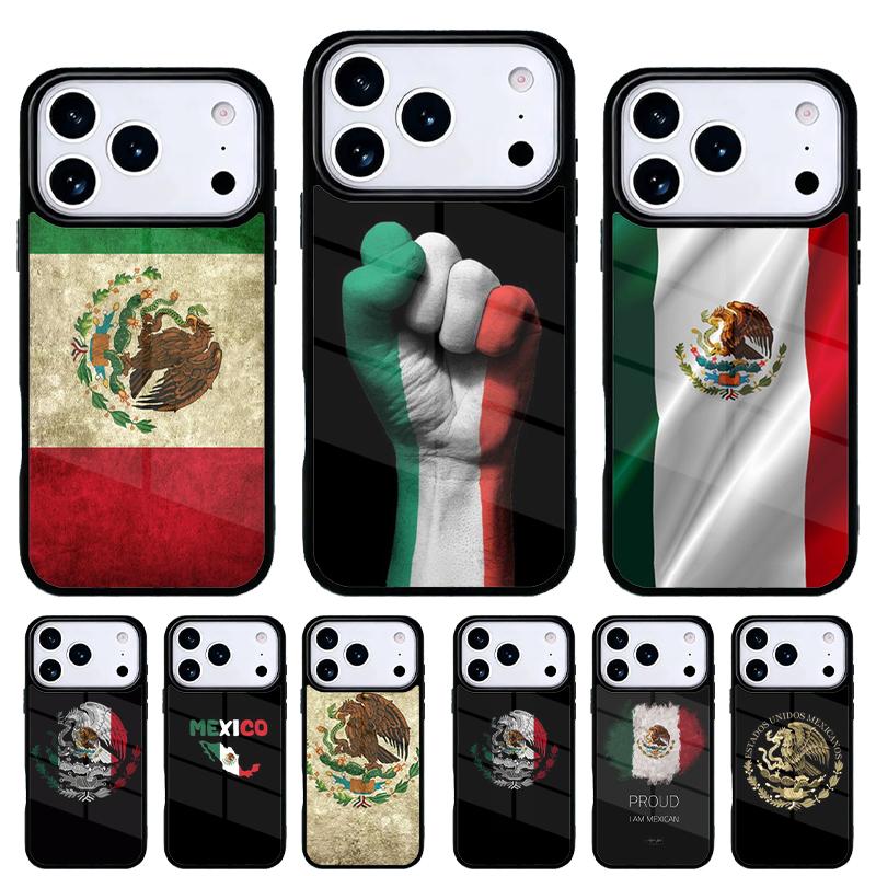 Mexico Flag Phone Case for iPhone 17 Air 16e 15 14 13 Pro Max Back Cover for 12 11 Pro Coque