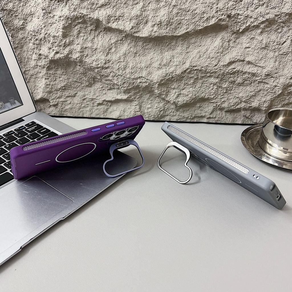 Suitable for Samsung S25ultra Mobile Phone Case Magsafe Magnetic S24 S25 Business S24ultra Lens Holder