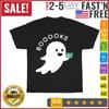 Halloween Booooks Ghost Reading Boo Read Books Library Vintage T Shirt Men Women