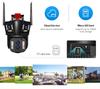 LS VISION Наружная WIFI IP-камера 16MP 8K HD 10X Оптический зум Автоматическое отслеживание PTZ Четыре объектива Три экрана Водонепроницаемая камера безопасности CCTV