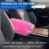 Furry Car Center Console Cover, 11.8"×7.9" Sheepskin Wool Armrest Box Cushion Pad, Comfort Soft Auto Center Console Protector, Interior Decor