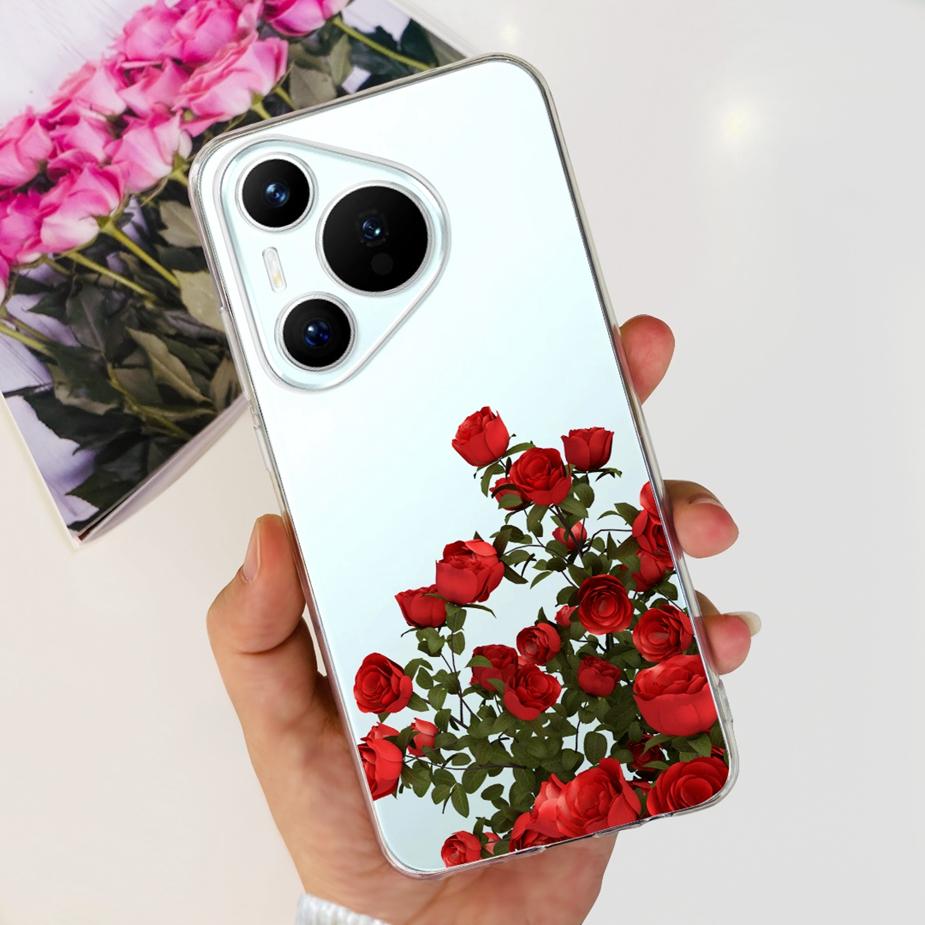 Чехол для Huawei Pura 70 Милый мультяшный расписной чехол Прозрачный силиконовый чехол для телефона Для Huawei Pura 70 Pro Plus Pura70 Pro + Мягкий чехол