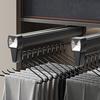 Pull-Out Pants Rack Heavy Duty Aluminum Alloy Space Saving Retractable