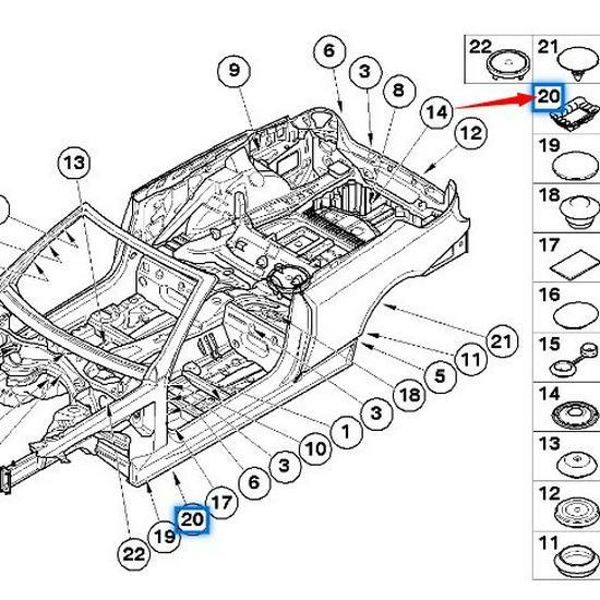 BMW 3 серии E93 Резиновый аксессуар для подъемника (Часть №. 51717169981)