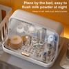 Baby Bottle Drying Rack with Cover 360-Degree Sealing Kitchen Cabinet Organizer Bottle Holder for Valves Straws Nipples Space-Saving Countertop Dryer