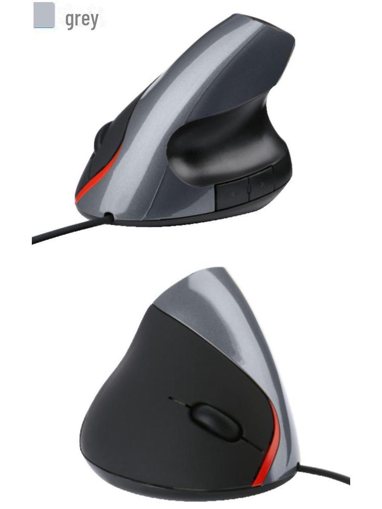 Эргономичная матовая вертикальная оптическая мышь — USB-проводная для игр и офиса.