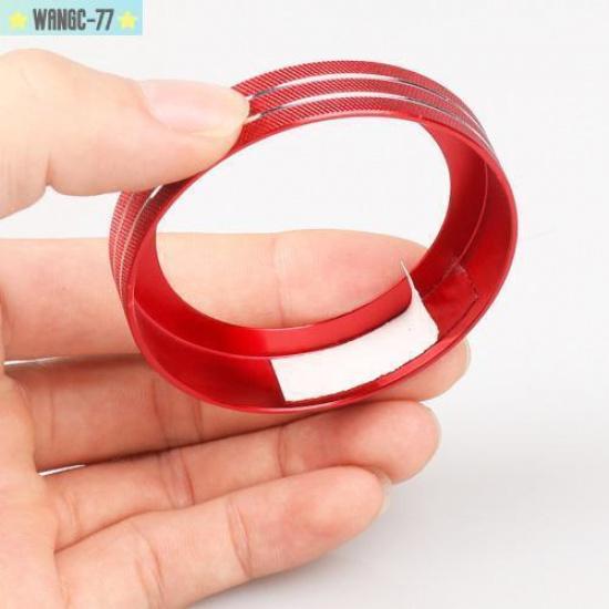 2X For Ford Explorer - Red Interior Console Gear Panel Knob Trim Cover