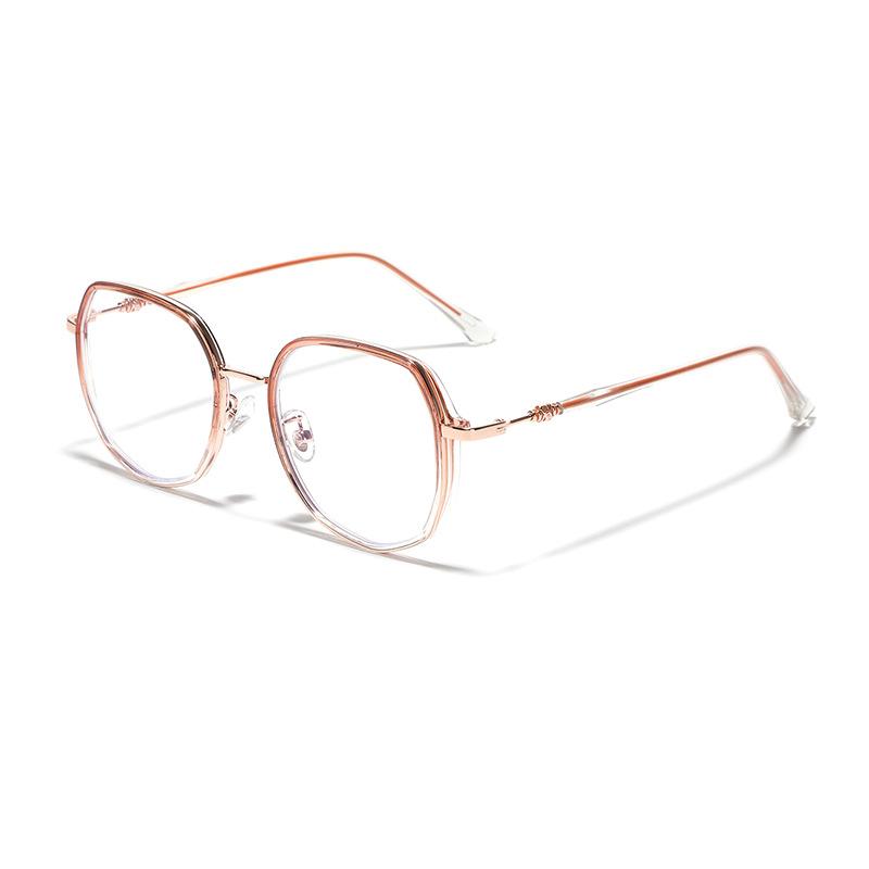 Glasses Square Rhombus Polygon Flat Glasses Women'S Literary Tr90 Frame Glasses Men