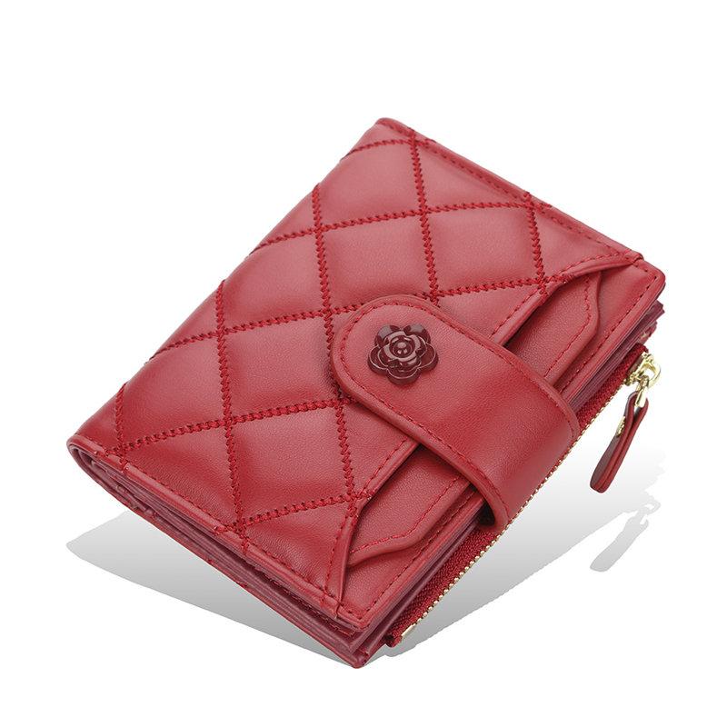 Baellerry Women Fashion Short Wallets PU Leather Coin Purse Zipper Purses Card Holder Wallet