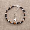VENTFILLE 925 Sterling Silver Bracelet For Women Natural 4mm Black Obsidian Guardian Stone Dispelling Negative Energy Safe Gift