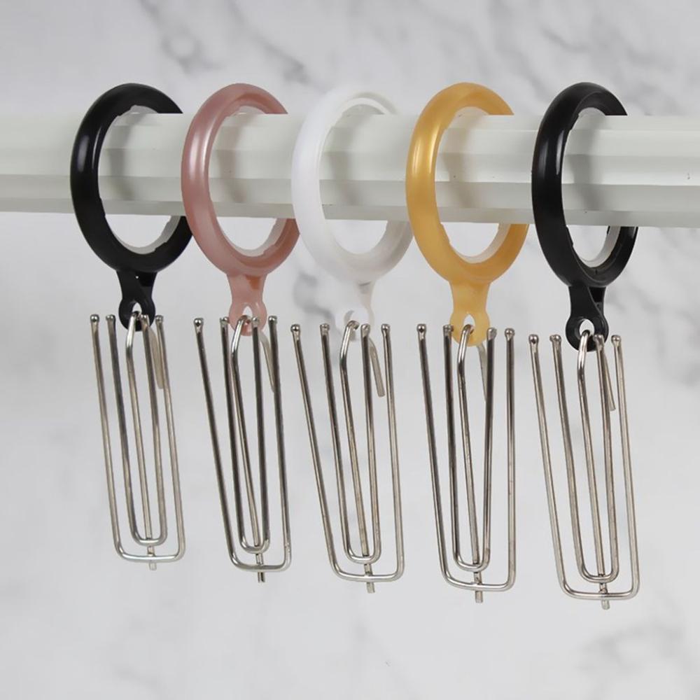 Утолщенные однотонные бесшумные подвесные петли-пряжки, кольца для штор, аксессуары для штор, зажим-крючок для римского карниза