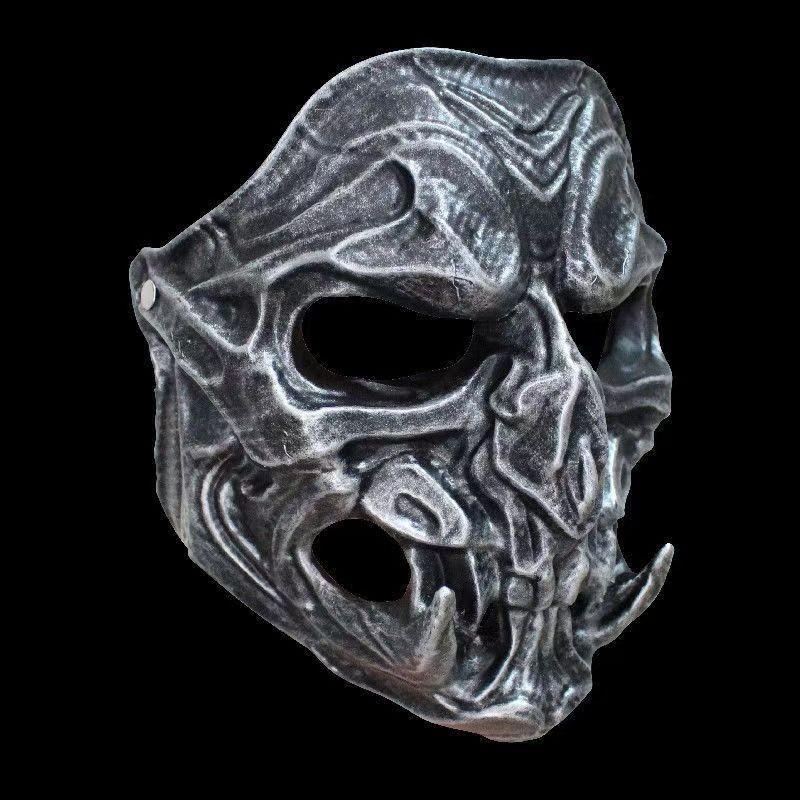 Silver Copper And Predator Resin Mask Role Play Prop For Activity Halloween