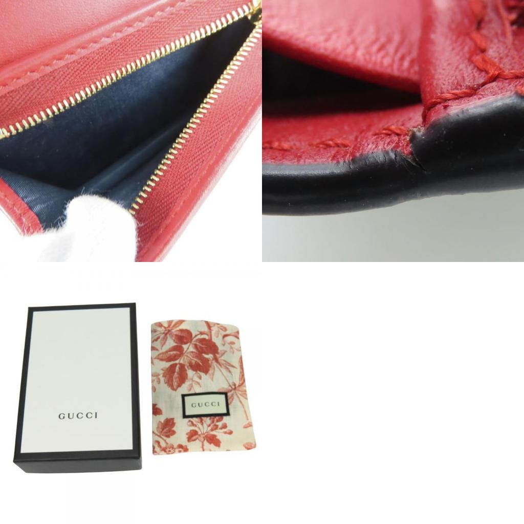 Used GUCCI Bifold Wallet 546372 Blooms Flower print GG Supreme Canvas Blue beige Compact wallet