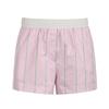 Summer Women's Pant  Clashing Button Splicing Stripe Loose Pocket Simple Casual Street Shorts