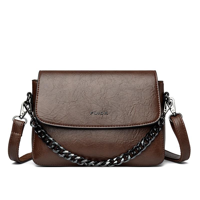 Женская повседневная сумка через плечо на одно плечо с цепочкой в стиле ретро, маленькая квадратная сумка, рюкзак Postman, сумка через плечо Out of The Street