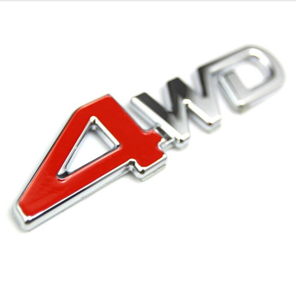 3D металлические наклейки на автомобиль, эмблема 4WD, стандартные модифицированные наклейки, задняя крышка, боковая маркировка 4-колесного автомобиля, внешние детали