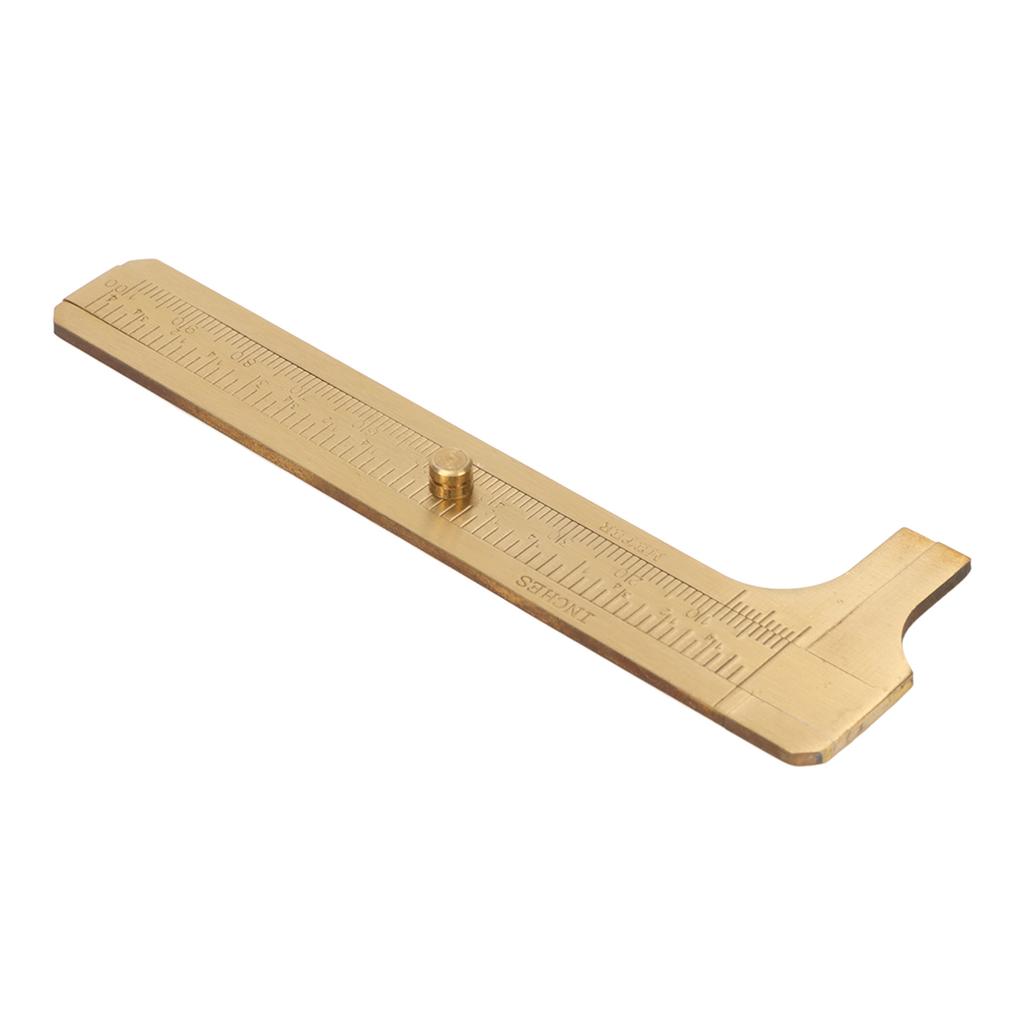 Vernier Caliper Brass Double Scales High Accuracy Clear Scale Portable Mini Pocket Caliper for DIY Crafts 0‑3.9in