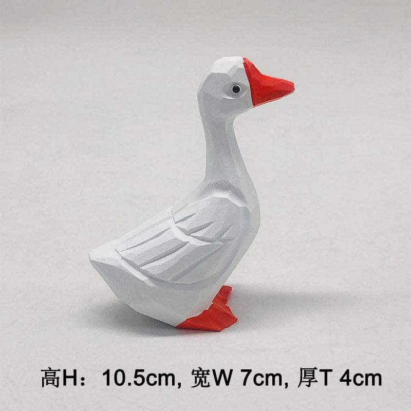 Ping An Cute Joy Duck White Goose Украшение Креативный подарок на день рождения Украшение для дома Фотореквизит Гостиная Настольный небольшой орнамент
