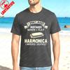 Harmonica Music Quote Design Unisex Cotton TShirt Casual Summer Beach Wear For Men And Women With Fun Humor Statement