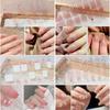 Press On Nail Stickers 1 Sheet Long Lasting Floral Pattern Self Adhesive Fake Nails for Gift Giving