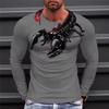 New Men Spring And Fall Fashion Classic Street Casual 3d Printing O Collar Long Sleeve Loose Personality T-Shirt Plus Size Top