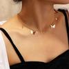 Butterfly Elegant Gold Silver Colour Fashion Choker Clavicle Chain Women Star Necklace Pendant
