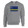 Толстовка - PIXELFORMA - Drapeau de Curaçao - Gris - Manches longues - Col arrondi
