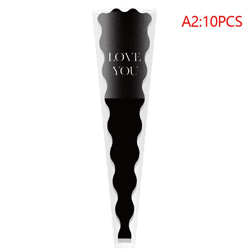 10Pcs Single Rose Sleeves Flower Wrapping Bag Bouquet Packaging Bags Clear Cellophane Floral Wrappers For Valentine'S Day