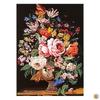 Antique Canvas - Wall Decoration - The Vase of Flowers - 45x60cm - Vintage Style - Printed