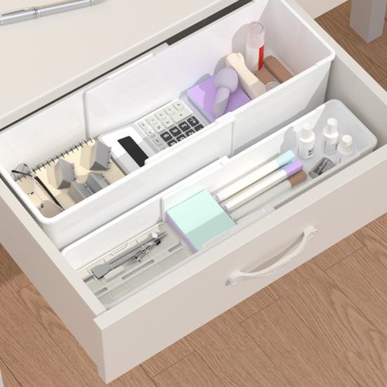 Телескопический ящик для хранения, органайзер, большая вместимость, гладкие края, выдвижная конструкция, экономящая место посуда