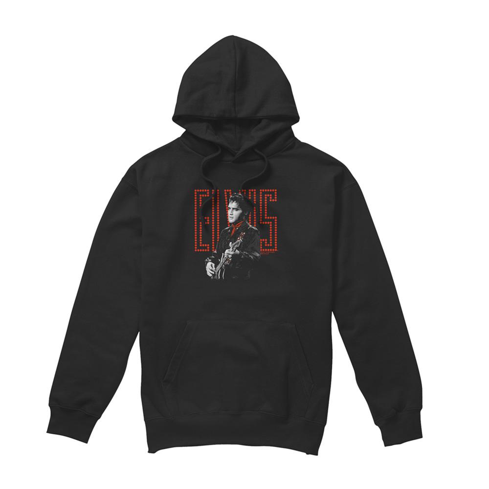 Elvis Presley Unisex Adult Red Guitarman Hoodie
