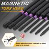 Магнитные Torx-биты для ударной отвертки T7-T55, 1/4" шестигранный хвостовик, взломостойкие, 6-лучевые, для электроинструментов