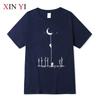 Summer Mens High Quality 100 Cotton Cool Funny Astronaut Print Casual Loose Oneck For Men Tshirt Male Tshirt Hip Hop Tee