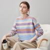 Kemengboka Women's 100% Cashmere Striped Sweater