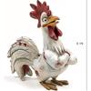 Bicuzat Забавная статуэтка белого петуха, Полимерная настольная художественная скульптура, Забавная фигурка петуха для украшения, Деревенский деревенский декор для столешницы, Сельскохозяйственное животное