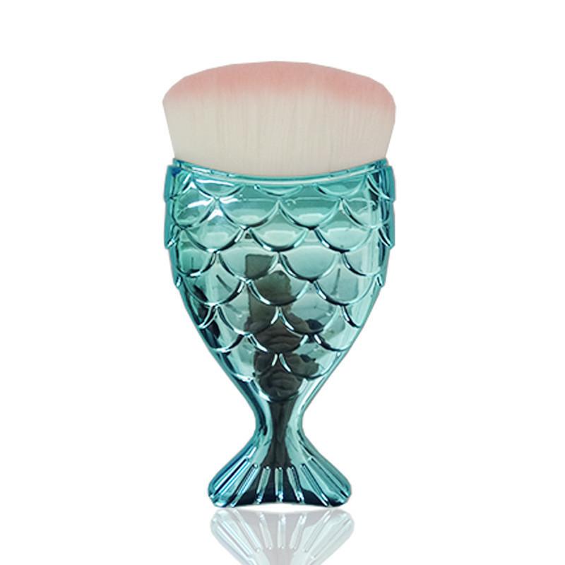 Косметическая кисть в форме русалки, прочная пластиковая ручка, профессиональные принадлежности, для дома