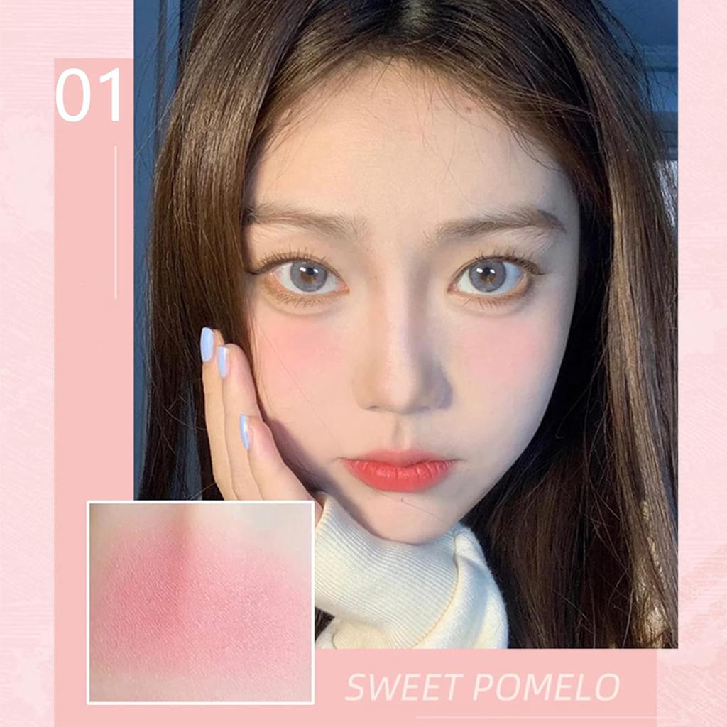 Матовые румяна для лица 3 в 1, пудра для макияжа, румяна для макияжа, стойкие к поту, нежирные румяна, сияющие, матовые, осветляющие кожу, естественный вид