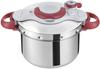 Скороварка Tefal объемом 6 л для 4–6 человек, совместимая с газовым огнем IH, простая в использовании, гарантия 10 лет, Minute Easy Ruby P4620769, открывающаяся/закрывающаяся, «Crypso Red»