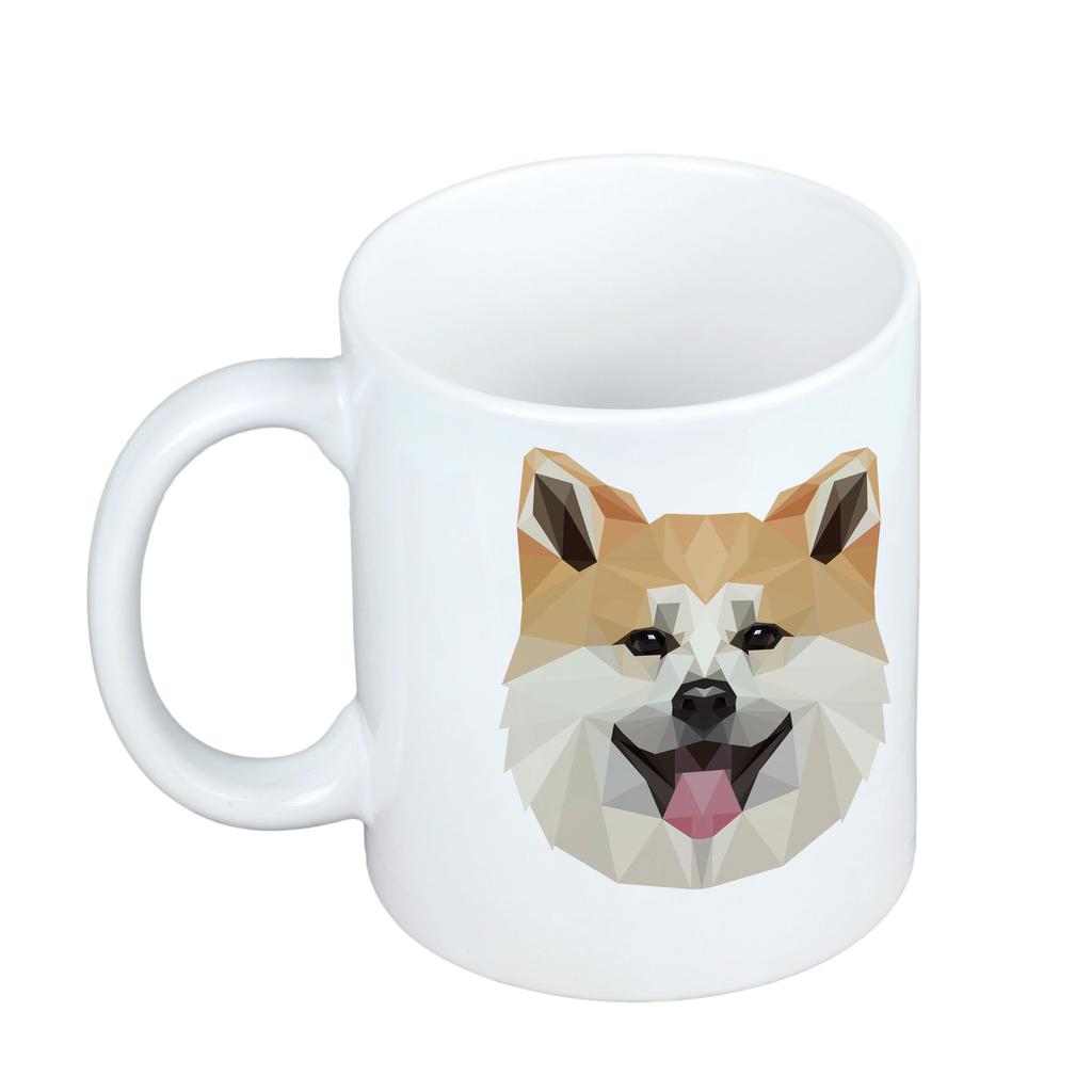 Akita, Akita Inu – Cup with a geometric dog image and the inscription Art-Dog | Art-Dog