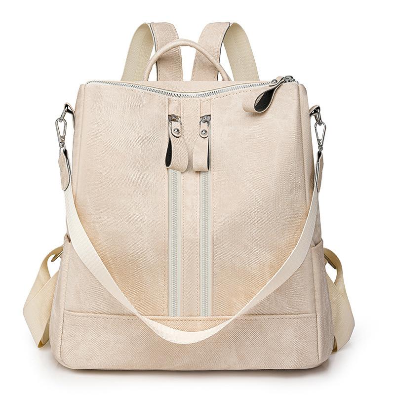 Рюкзак для пригородных поездок, женская сумка с двойной молнией, многофункциональная дорожная сумка через плечо